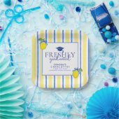 Frische Absolventen Wasserfarben-Limonen-Abschluss Pappteller (Party)