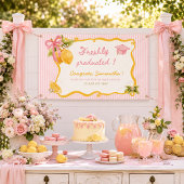 Frische Absolventin rosa Schleife Abschlussfeier Banner