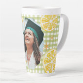Frische Absolventin Zitronen Gingham  Milchtasse (Rechte Ecke)