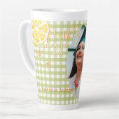Frische Absolventin Zitronen Gingham  Milchtasse (Linke Ecke)