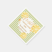 Frische Absolventin Zitronen Gingham  Serviette (Ecke)
