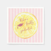 Frische Absolventin Zitronenrosa Serviette (Vorderseite)