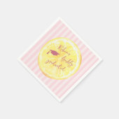 Frische Absolventin Zitronenrosa Serviette (Ecke)
