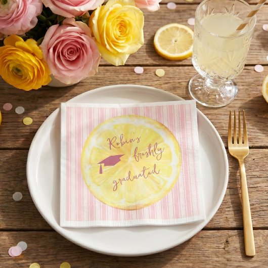 Frische Absolventin Zitronenrosa Serviette