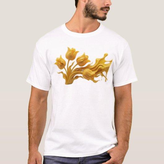 Frische ABSTRACTE BLUMEN Grafik-T-Shirt-Design T-Shirt (Vorderseite)