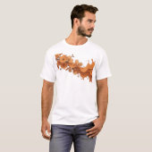 Frische ABSTRACTE BLUMEN Kunst Design T-Shirt (Vorne ganz)
