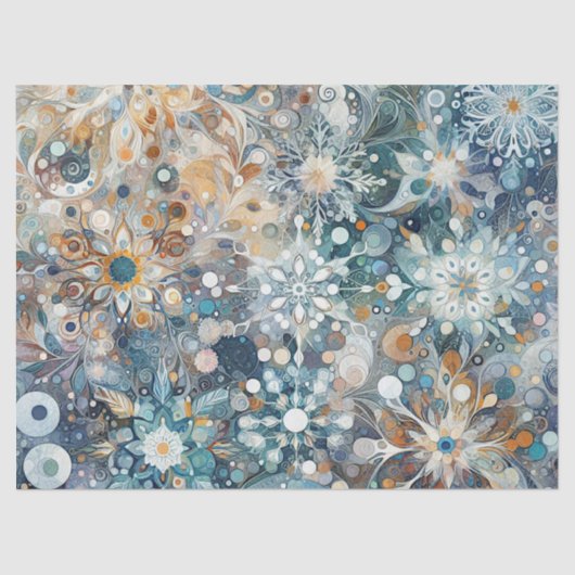 Frische Abstrakte Eiskristalle - Frische Pasta mac Seidenpapier (Vorderseite)