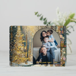 Frische Abstrakte Wintermesse Rodelbahn mit Aussic Folien Feiertagskarte