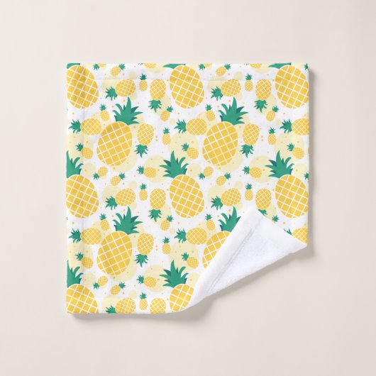 Frische Ananas Badezimmer Handtuch Set (Waschlappen)