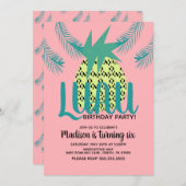 Frische Ananas Luau Tropical Birthday Party Einladung (Vorne/Hinten)