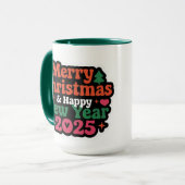 Frische Anfänge, heiße Getränke | Frohes neues Jah Tasse (Vorderseite Links)