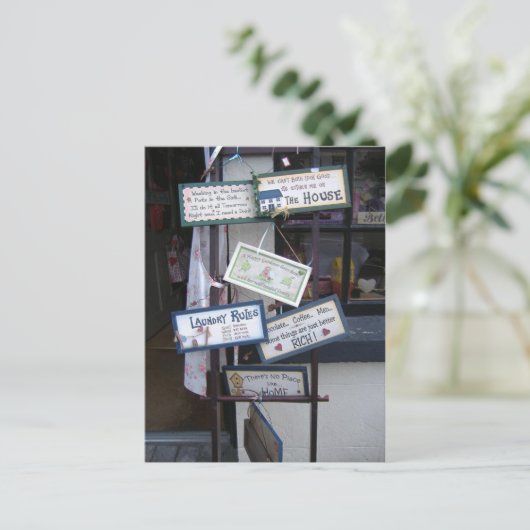 Frische Anzeichen Postkarte (Stehend Vorderseite)