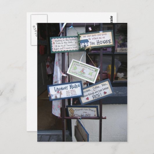 Frische Anzeichen Postkarte (Vorne/Hinten)