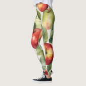 Frische Äpfel Aquarell-Design Leggings (Links)