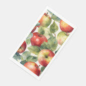 Frische Äpfel Aquarell-Design Serviette (Ecke)
