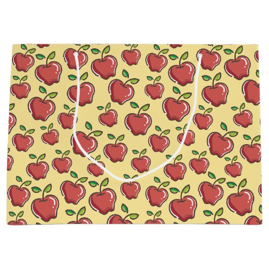 Frische Äpfel Große Geschenktasche Große Geschenktüte (Vorderseite)