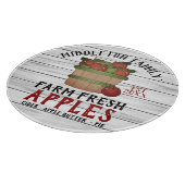 Frische Äpfel - Holz Schneidebrett (Ecke)