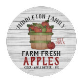 Frische Äpfel - Holz Schneidebrett (Vorderseite)