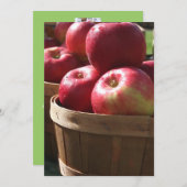 Frische Äpfel im Körbchen Abendessen Party Einladu Einladung (Vorne/Hinten)