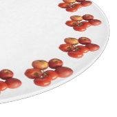 Frische Äpfel und Tomaten Runde Glas Schneidebrett (Ecke)