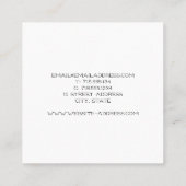 Frische Aquarell-Gemüse-Visitenkarte Quadratische Visitenkarte (Rückseite)