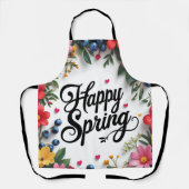 "Frische Aromen des Frühlings: "GLÜCKLICHER FRÜHST Schürze (Vorderseite)