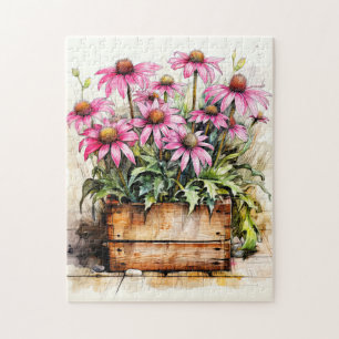 Frische Astern-Blumenkunst Puzzle