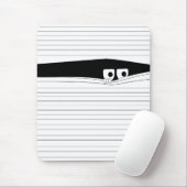 Frische Augen, die hinter den weißen Jalousien aus Mousepad (Mit Mouse)