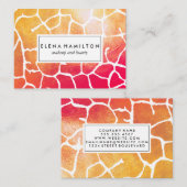 Frische Augen Fangmuster Visitenkarte (Vorne/Hinten)