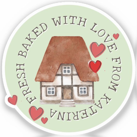 Frische Backwaren Tudor House Herd Wiederverwendba Aufkleber (Vorderseite)