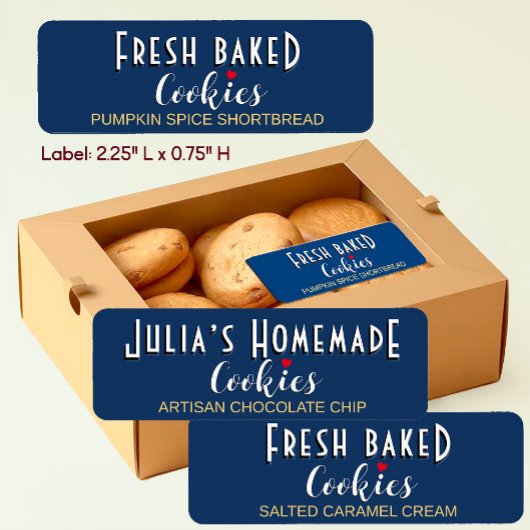 FRISCHE BAKED COOKIES mit Keksnamen und Herzklopfe