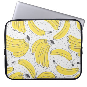 Frische Bananen handgezeichneter Hintergrund. Dood Laptopschutzhülle