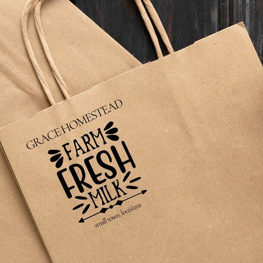 Frische Bauern Markt Bezeichnung Gummistempel