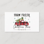 Frische Bäume Weihnachten Visitenkarte (Vorderseite)