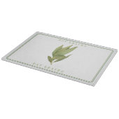 FRISCHE BAY BLÄTTER 11x8 Glasschneidebrett Schneidebrett (Ecke)