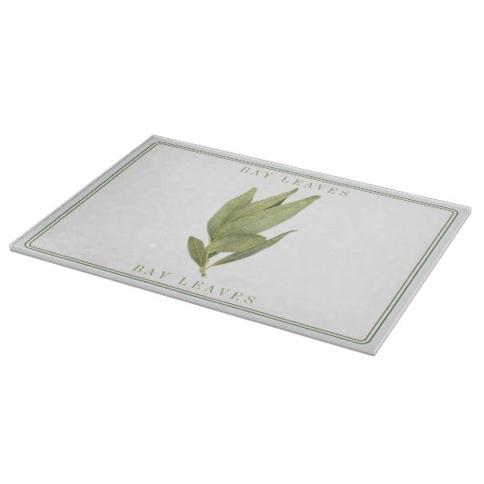 FRISCHE BAY BLÄTTER 15x11 Glasschneidebrett Schneidebrett (Ecke)