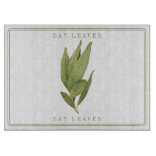 FRISCHE BAY BLÄTTER 15x11 Glasschneidebrett Schneidebrett