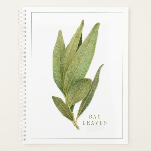 FRISCHE BAY BLÄTTER 8.5x11 Planer / Kalender (Vorderseite)