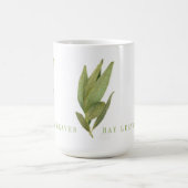 FRISCHE BAY BLÄTTER Große weiße Tasse (Mittel)