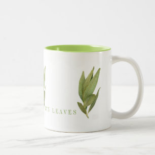 FRISCHE BAY BLÄTTER Limon Zwei-Tonen-Tasse Zweifarbige Tasse