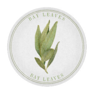 FRISCHE BAY BLÄTTER Rundglasschneidplatte Schneidebrett