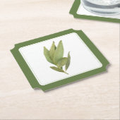 FRISCHE BAY-BLÄTTER Ticket Paper Untersetzer - Tex (angewinkelt)