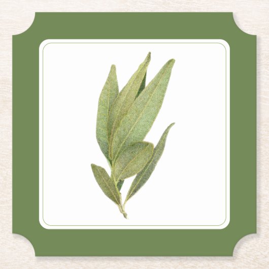 FRISCHE BAY-BLÄTTER Ticket Paper Untersetzer - Tex (Vorderseite)