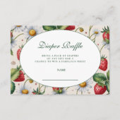 Frische Beeren-Gingham-Windel-Verlosung Begleitkarte (Vorderseite)