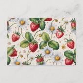 Frische Beeren-Gingham-Windel-Verlosung Begleitkarte (Rückseite)