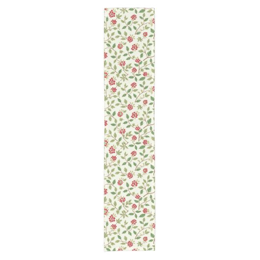 frische Beeren und Blätter Kurzer Tischläufer (Vorderseite)