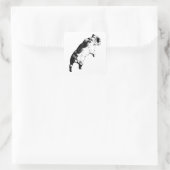 Frische Bewegung Quadratischer Aufkleber (Tasche)
