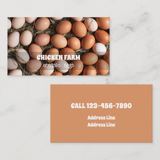Frische Bio Eier Visitenkarte (Vorne/Hinten)