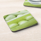 Frische Bio Erbsen Getränkeuntersetzer (Linke Seite)