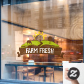 Frische Bio Kleinunternehmen Fensteraufkleber (Café-Fenster)